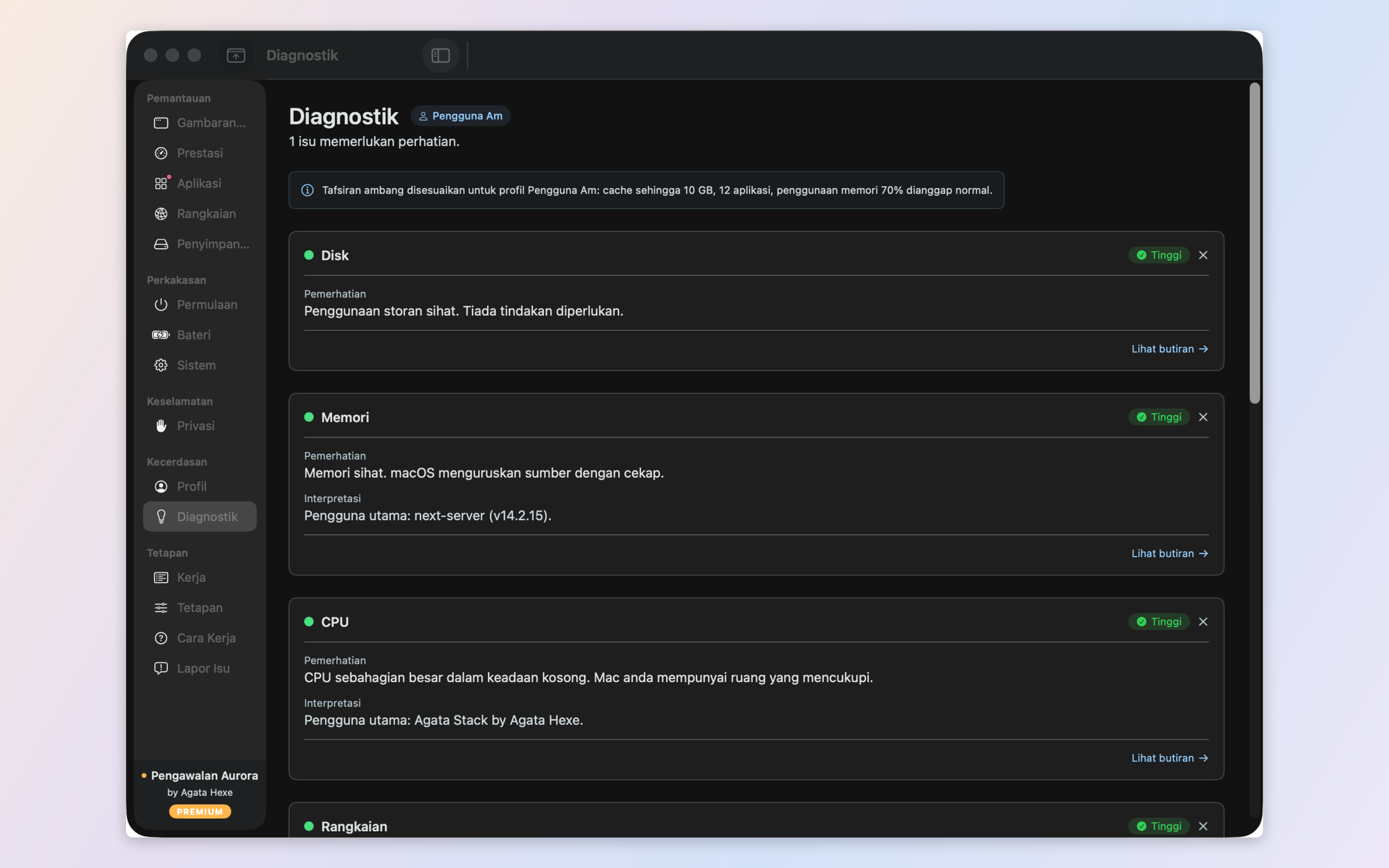 Insights — every finding explained as What happened, Why, and what to do, tuned to your profile